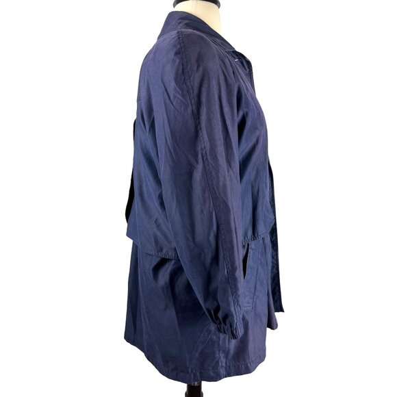 Vintage 80's Navy Blue Rainshedder Jacket, Women's Size 14W - Picture 5 of 13